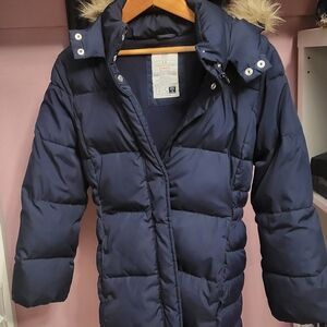 Kids navy puffer coat 10-12 yrs